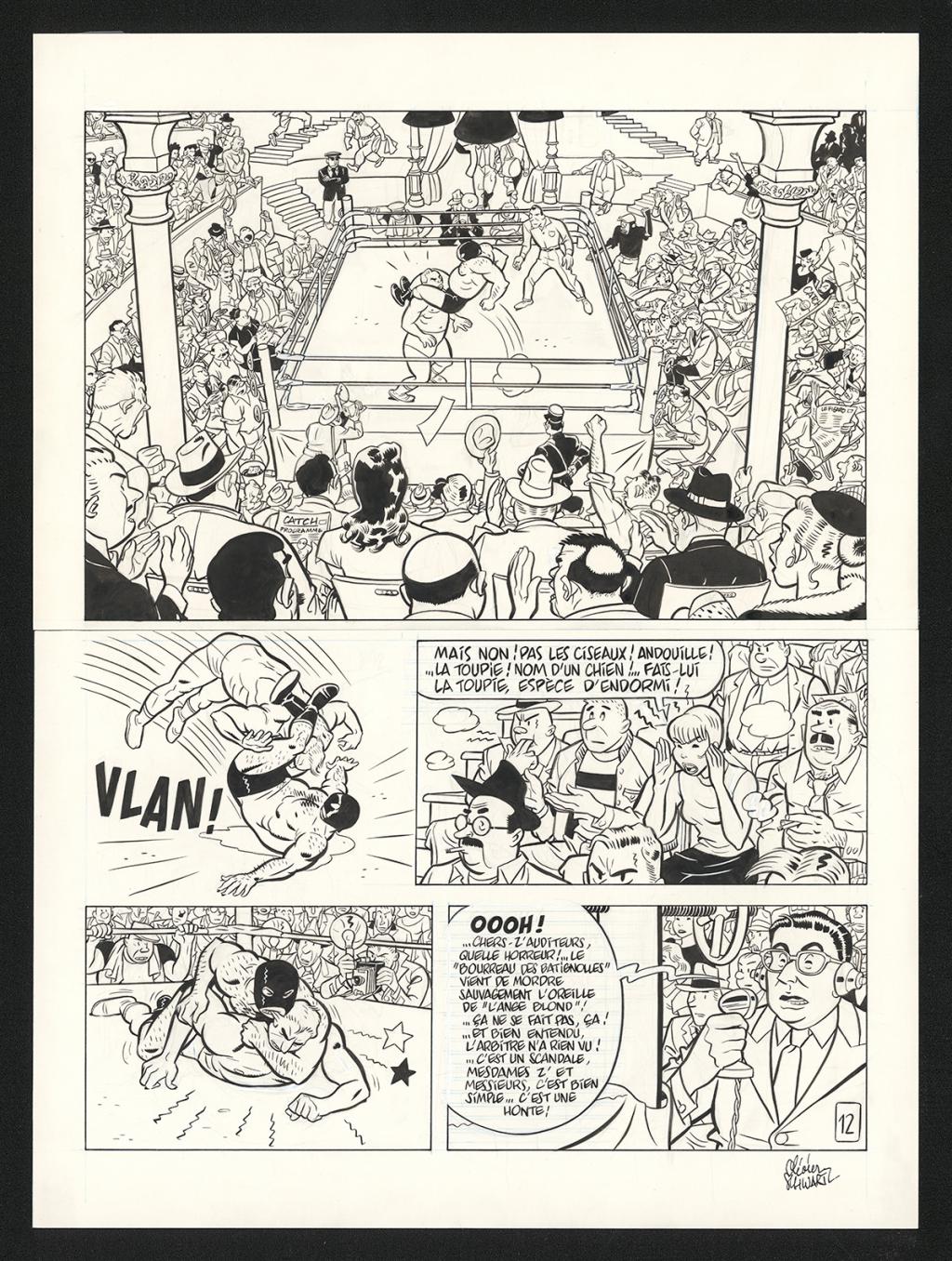 Planche originale n°12 - Olivier Schwartz - Encre de Chine sur papier - 6571