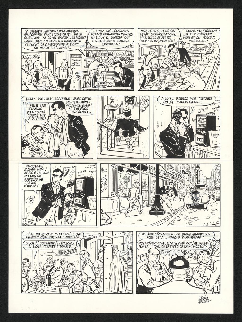 Planche originale n°11 - Olivier Schwartz - Encre de Chine sur papier - 6212