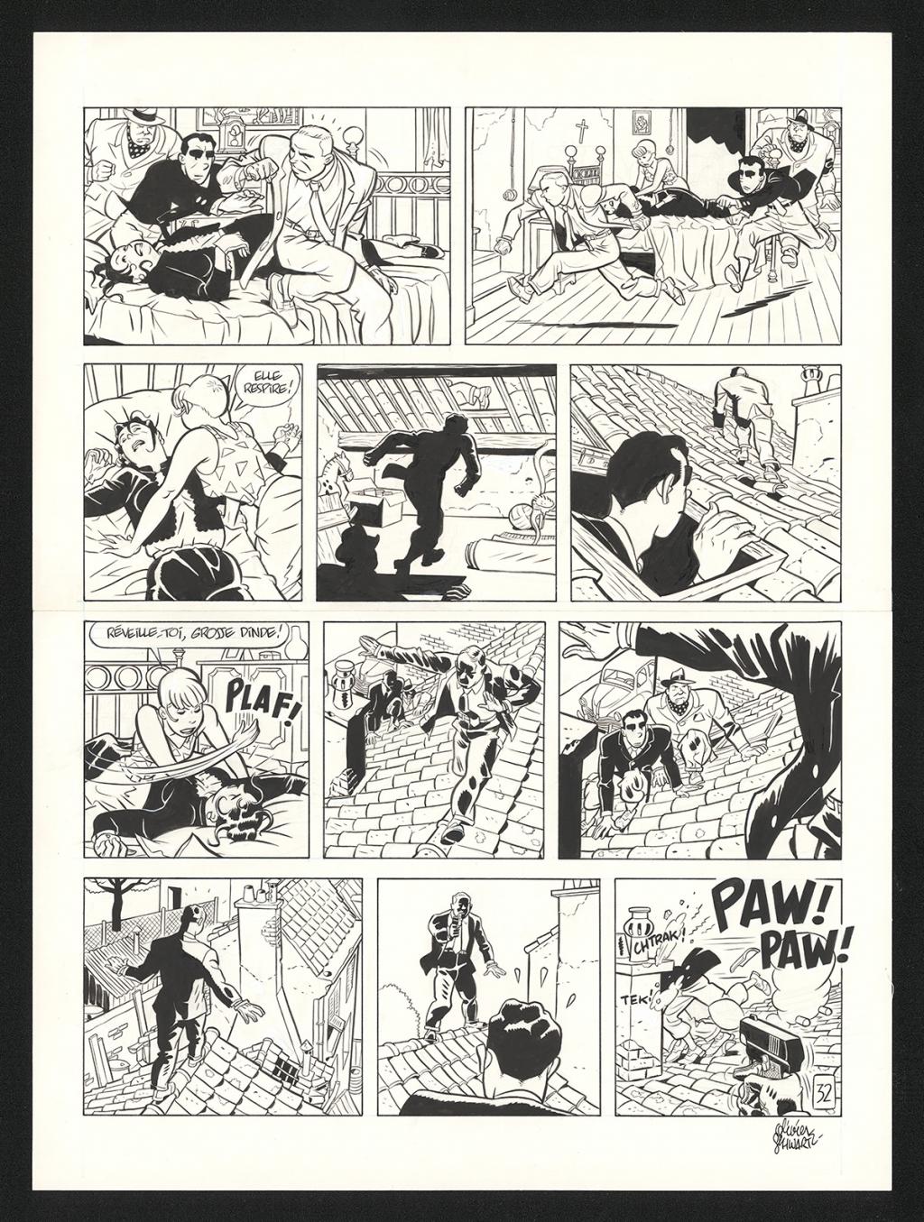 Planche originale n°32 - Olivier Schwartz - Encre de Chine sur papier - 6573