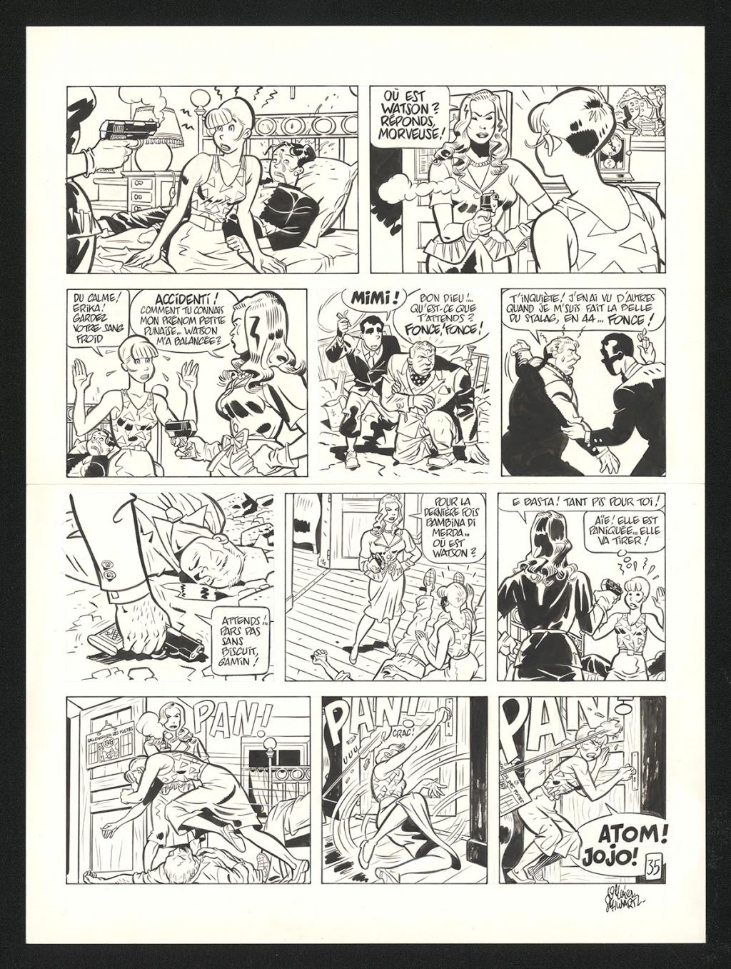 Planche originale n°35 - Olivier Schwartz - Encre de Chine sur papier - 6453