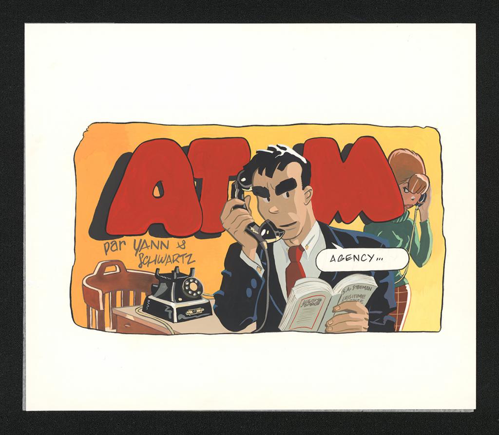 Illustration originale pour la quatrième de couverture du tirage de luxe Black and White - Olivier Schwartz - Gouache sur papier - 6586