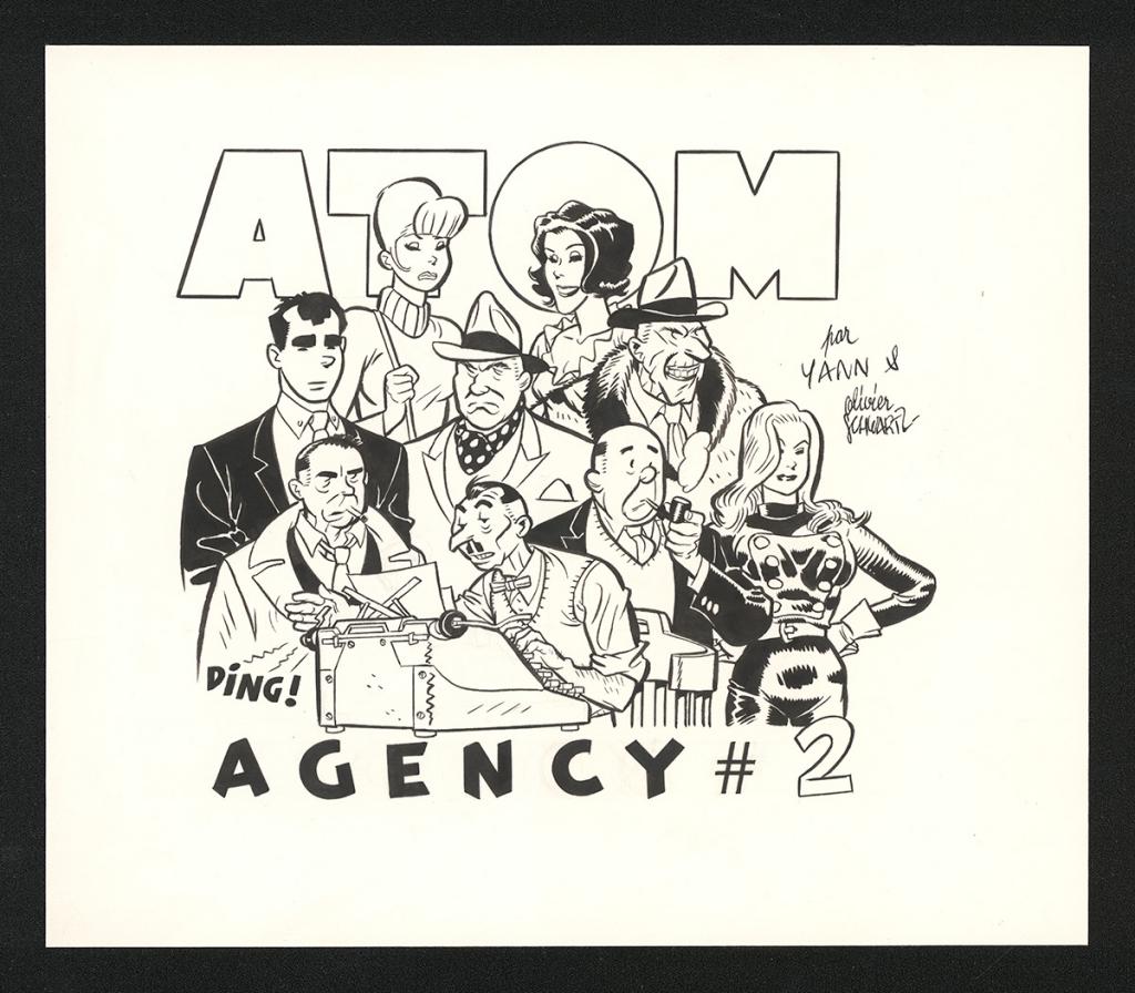 Illustration originale réalisée pour un buvard - Olivier Schwartz - Encre de Chine sur papier - 6587