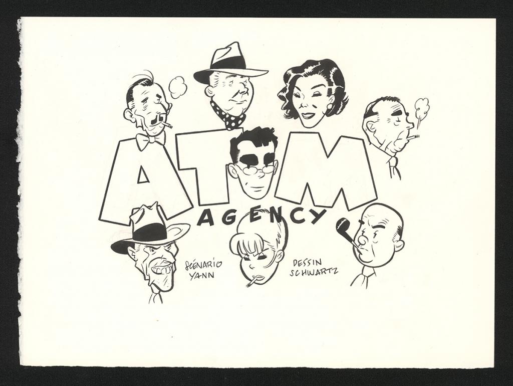 Illustration originale réalisée pour un buvard - Olivier Schwartz - Encre de Chine sur papier - 6579