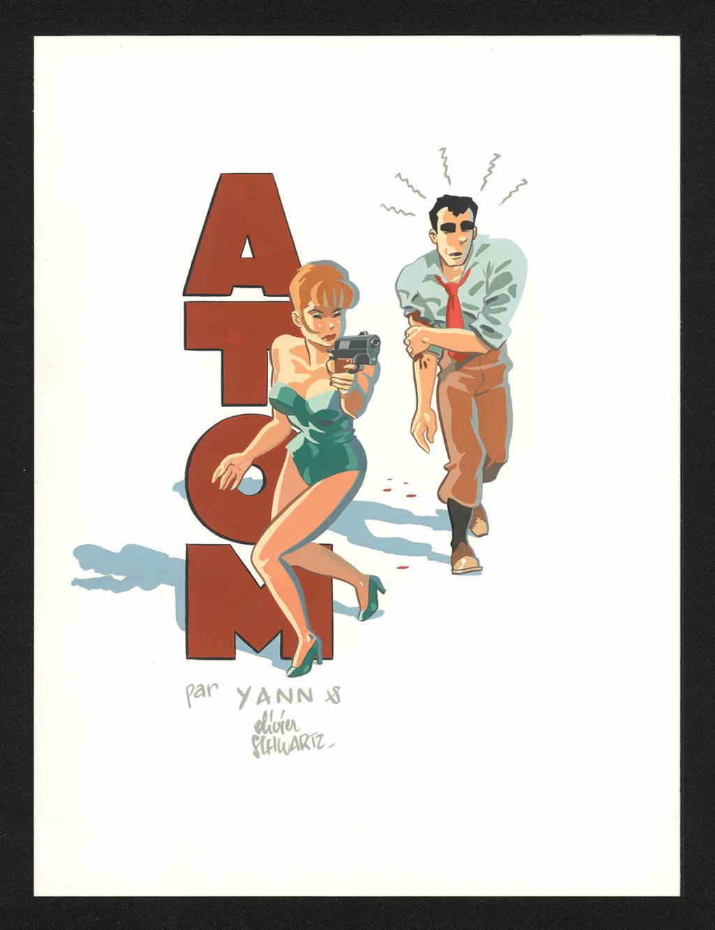 Illustration originale publiée dans le tirage de luxe Black and White - Olivier Schwartz - Gouache sur papier - 6580