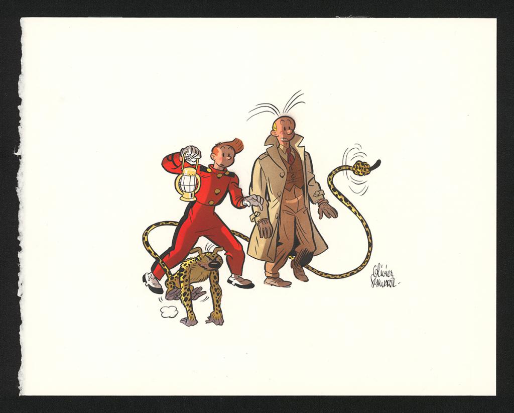 Illustration originale - Olivier Schwartz - Gouache sur papier - 6591