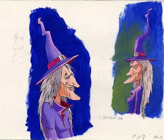 Croquis pour Saperlotte - Cécile Chicault - Encre de couleur et mine de plomb sur papier - 188