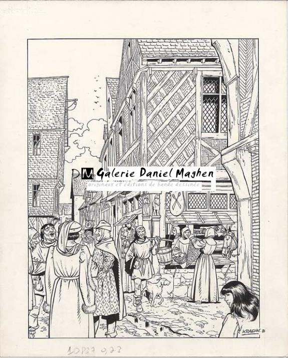 serigraphie: ville au moyen âge - Jean Charles Kraehn - 171