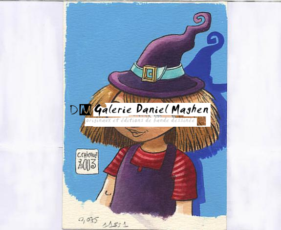 portrait zelie - Cécile Chicault - Encre de couleur et mine de plomb sur papier - 137