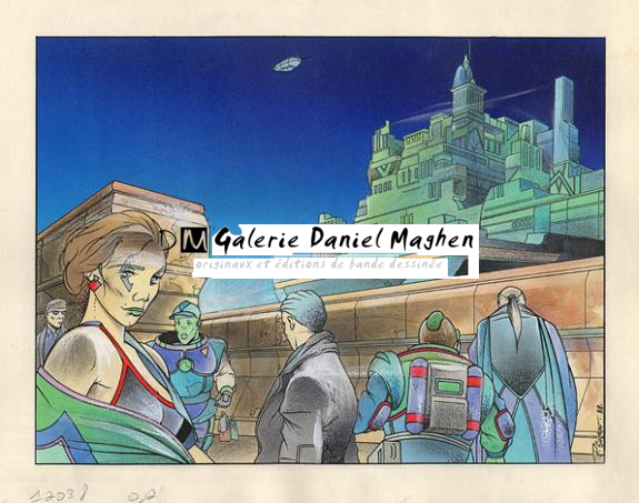 femme - Pascal Somon - Encre de Chine et encre de couleur sur papier - 132