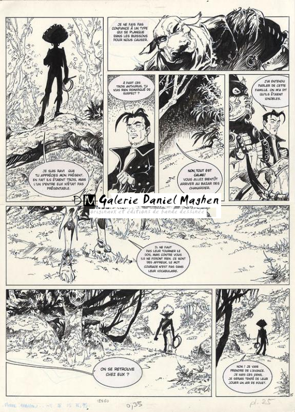 p25 + 2 bleus - Fabrice Meddour - Encre de Chine - 115