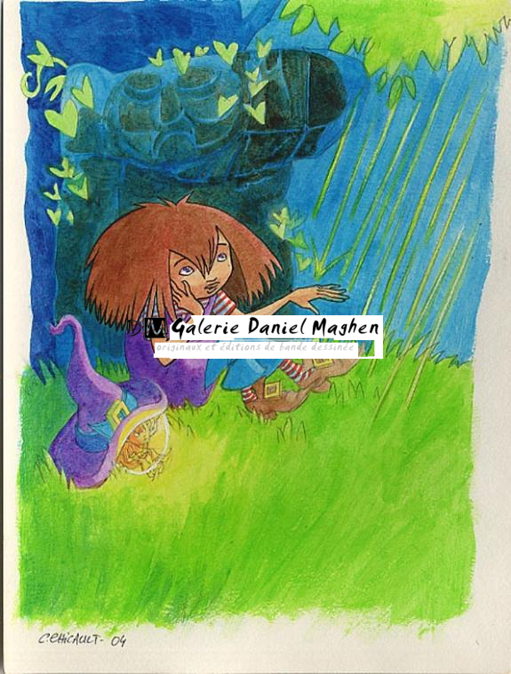 projet de couv - Cécile Chicault - Encre de Chine et encre de couleur sur papier - 57