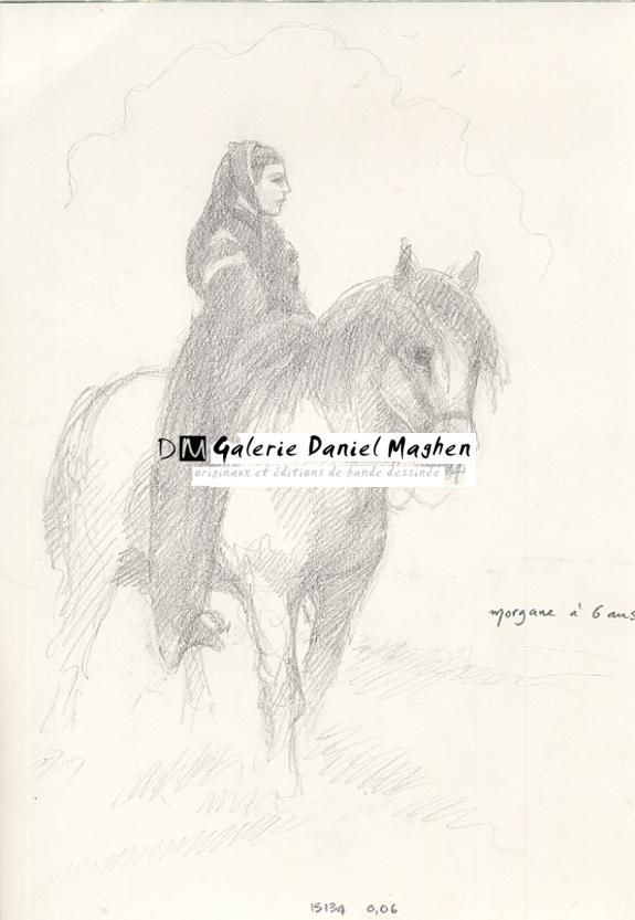 morgane à 6 ans p10 - Armel Gaulme - Mine de plomb sur papier - 1643