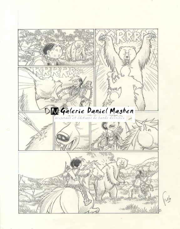 p25 planche+bleu + crayonné - Fred Simon - 328