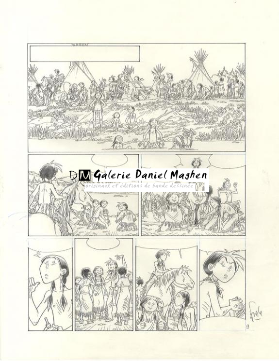 p09 planche+bleu+ crayonné - Fred Simon - 331