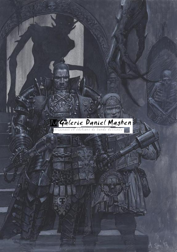 2 guerriers avec monstre en ombre - Adrian Smith - 449