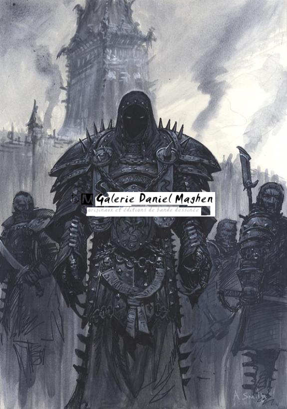 Illustration originale intitulée "guerrier - Adrian Smith - 450