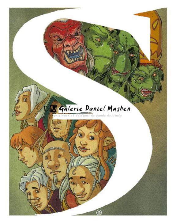 ex-libris  Folle image - Olivier Brazao - Encre de couleur sur papier - 518