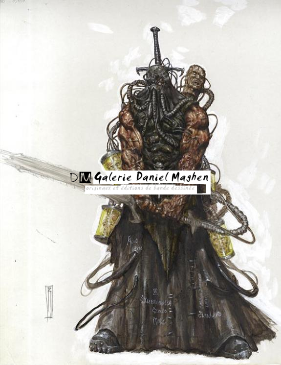 guerrier avec tetes coupées dans bocaux - Paul Jeacock - 588