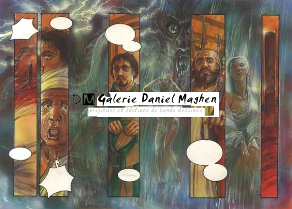 double page 36-37 - Eric Puech - Encre de couleur sur papier - 742