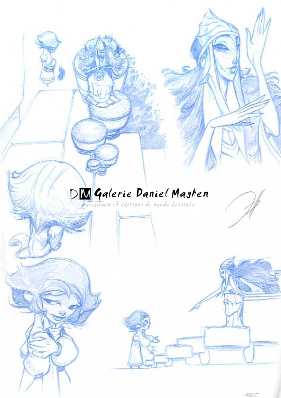 reine et fille et lion - Enrique Fernandez - 765