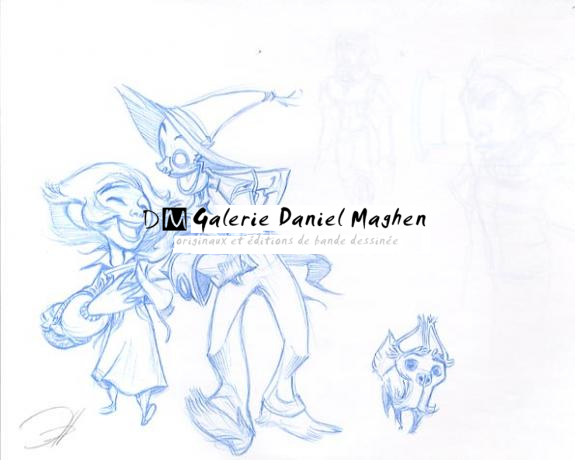 epouvantail et fille - Enrique Fernandez - 766