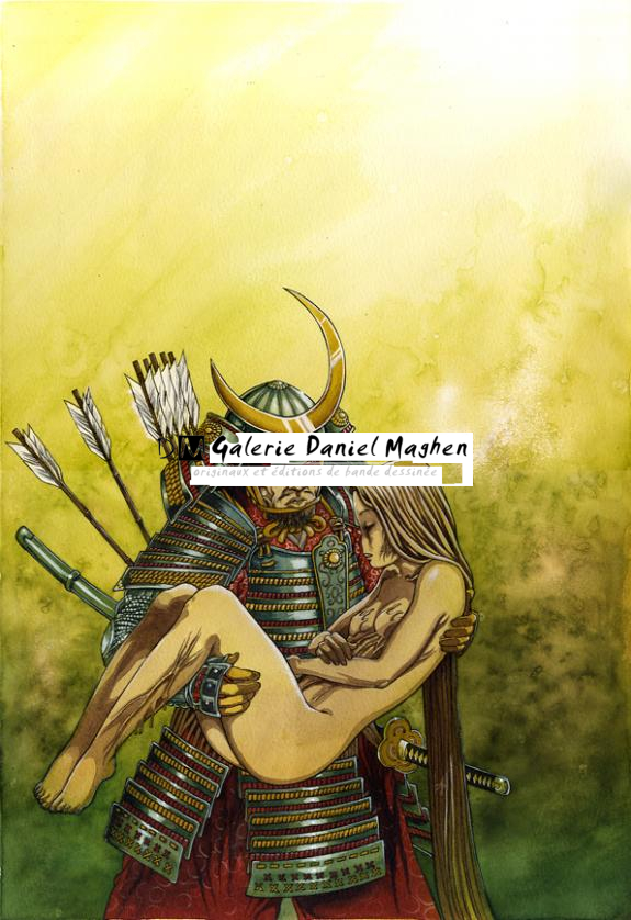 samourai avec femme dans les bras - Jung - 827