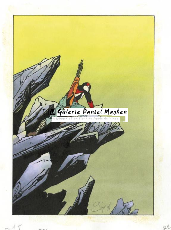 ex-libris - Christian Gine - Feutre, mine de plomb et crayon de couleur - 862