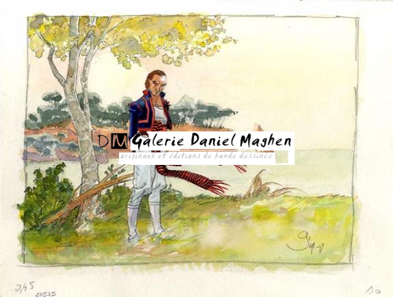 ex-libris - Christian Gine - Gouache et feutre - 864