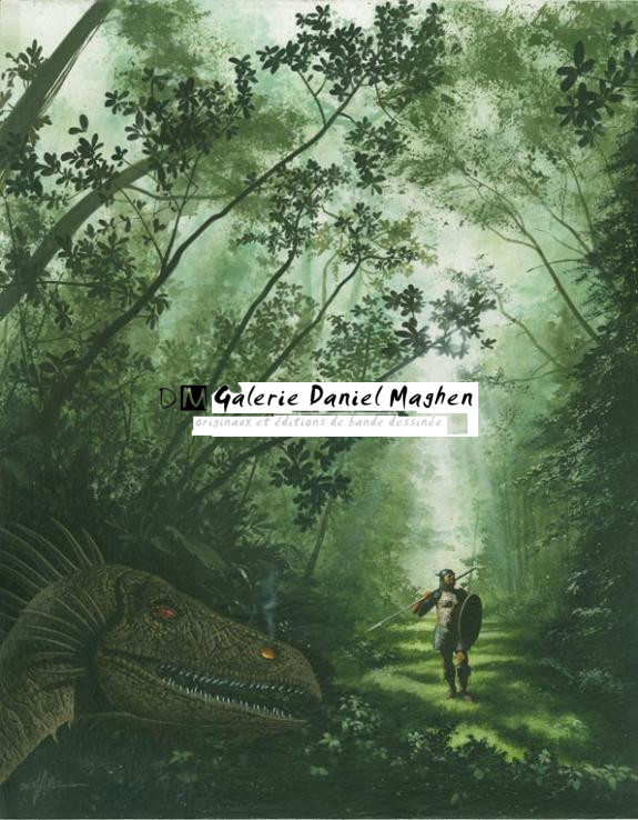 dragon homme marche non retenu - Thierry Démarez - Huile - 1194
