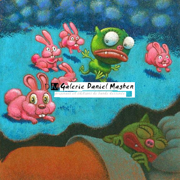 le cauchemar du monstres" lapins - Olivier O'Groj - 1199