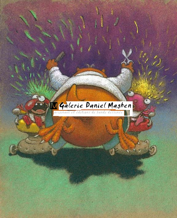 coiffeur  de dos et enfants - Olivier O'Groj - 1202