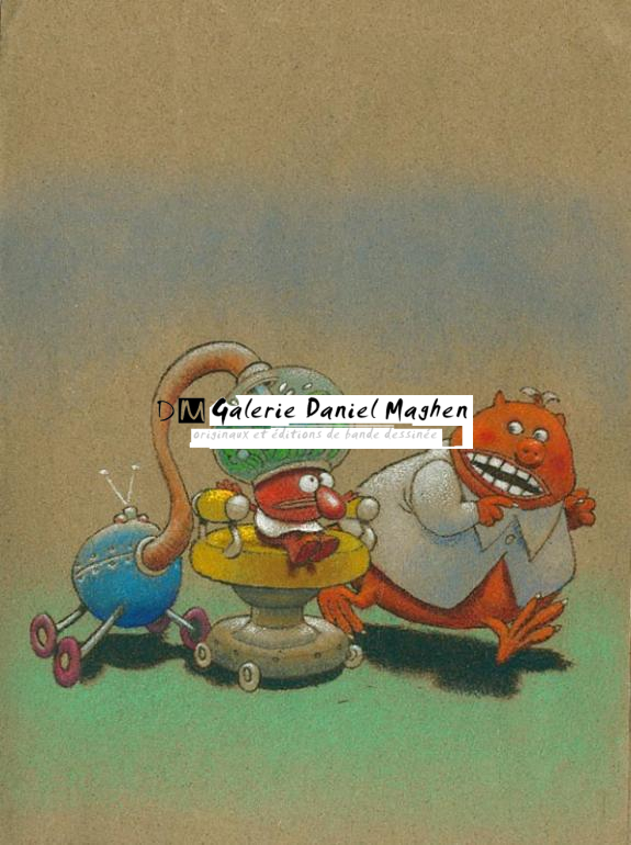 coiffeur, enfant et machine - Olivier O'Groj - 1203