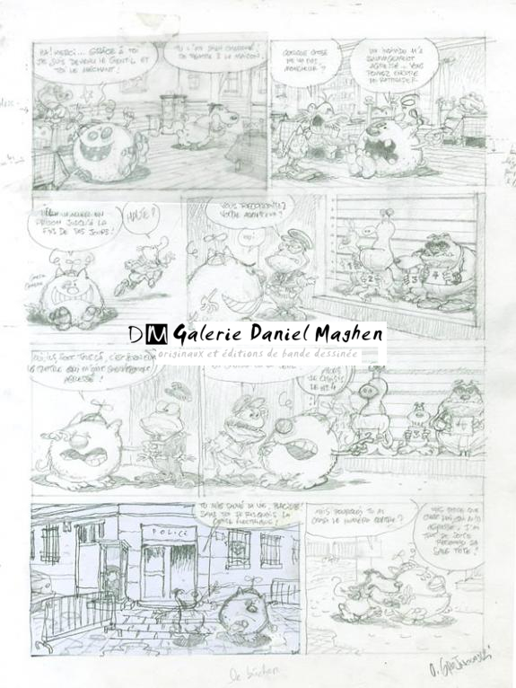 planche case 1 sur calque - Olivier O'Groj - 1215