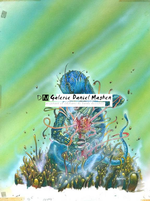 éd Le Masque - Philippe Adamov - Encre de couleur sur papier - 1237