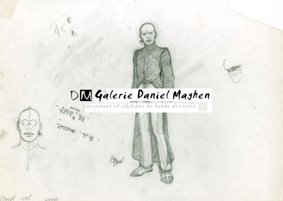 homme s/calque - Philippe Adamov - Mine de plomb sur papier - 1242