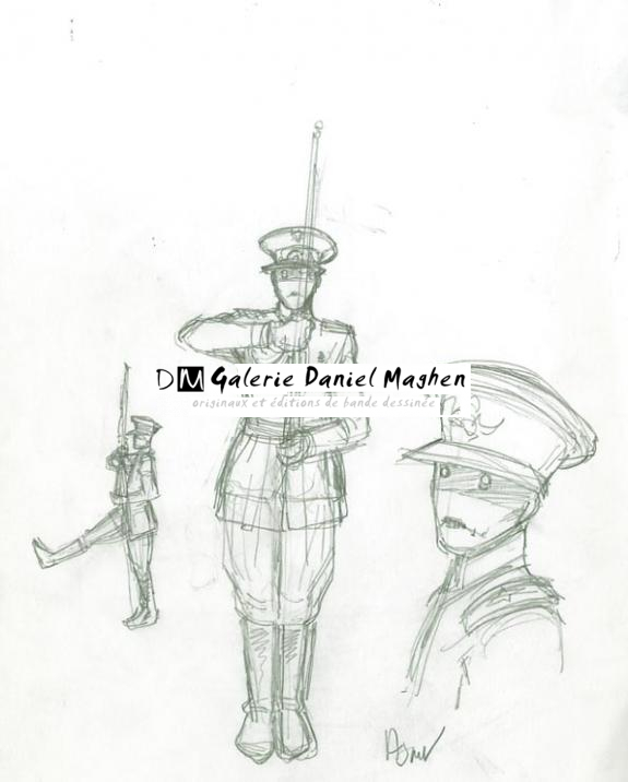 soldat - Philippe Adamov - Mine de plomb sur papier - 1244