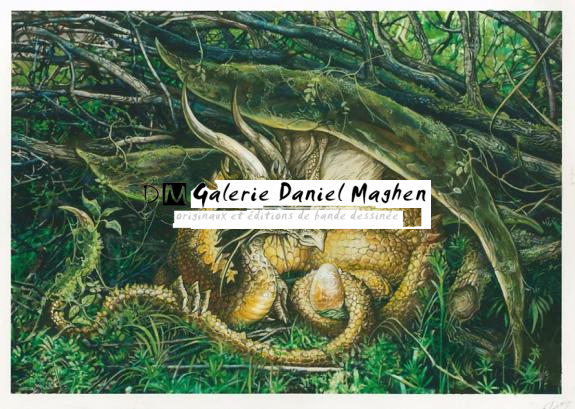 dragon oeuf + crayonné - Séverine Pineaux - Acrylique - 1478