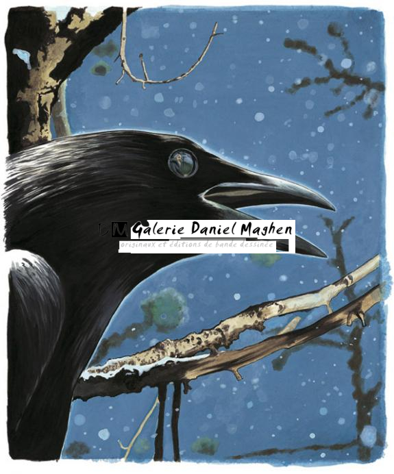 corneille merlin dans son oeil - Bruno Brucero - Acrylique - 1572