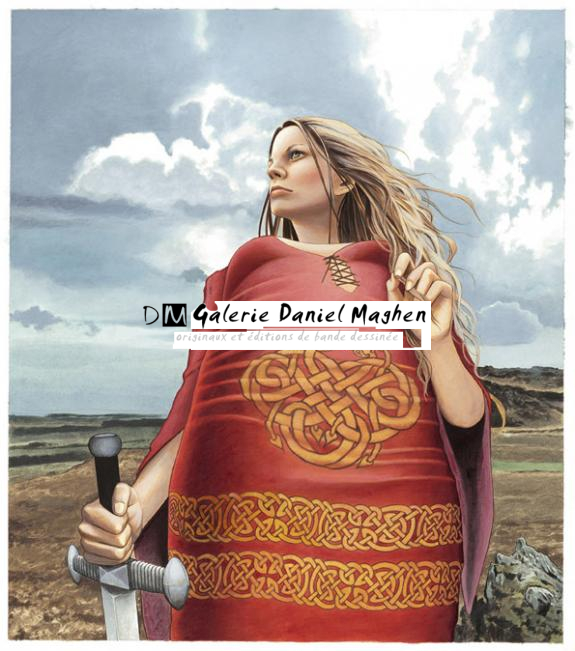 Illustration originale, guerrière - Bruno Brucero - Acrylique - 1574