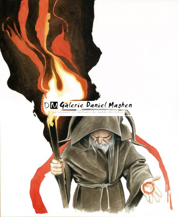 Merlin avec torche - Bruno Brucero - Acrylique - 1583