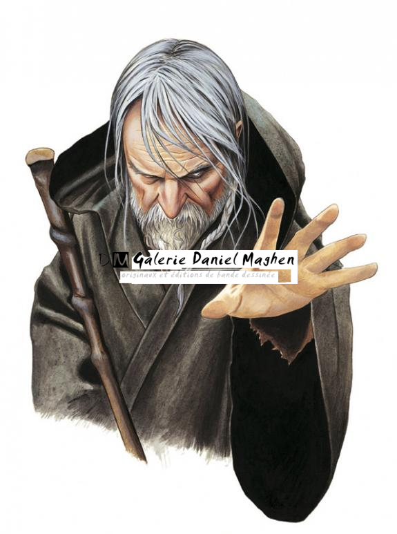 Merlin avec devant sa main - Bruno Brucero - Acrylique - 1587