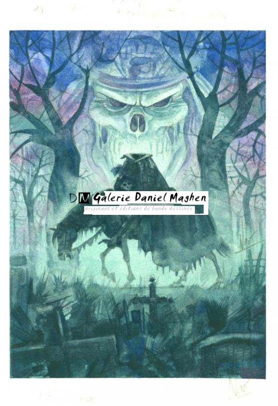 Headless Horseman-revue Genios collection Grands Classiques - Ignacio Noé - Aquarelle sur papier - 1617