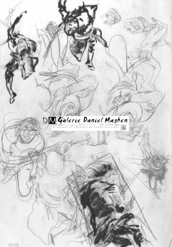 Ewen + feutre - Andréï Arinouchkine - Mine de plomb et feutre - 1619