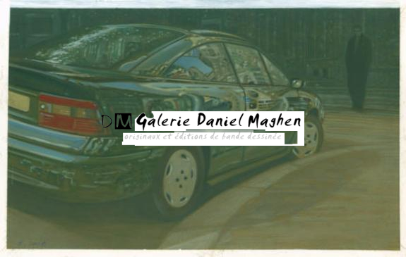 voiture - Didier Eberoni - Gouache sur papier - 1803