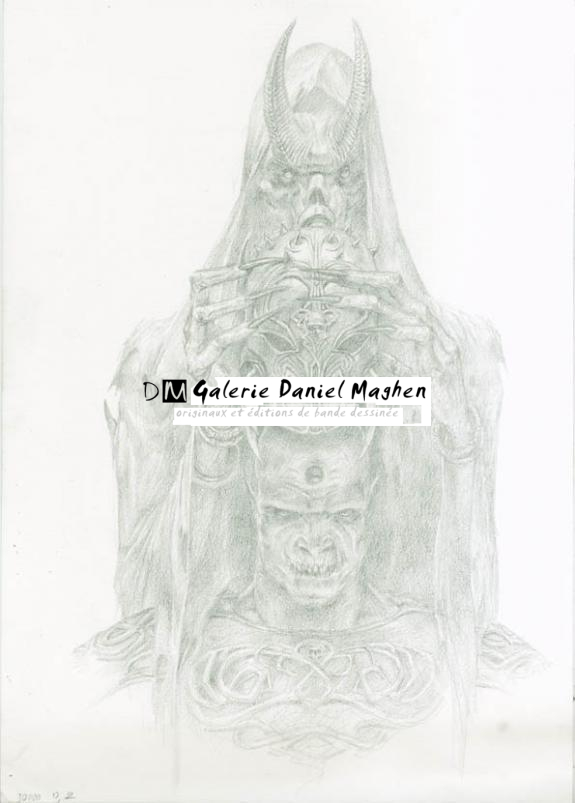 guerrier du chaos - Adrian Smith - Mine de plomb sur papier - 1705