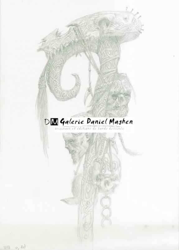 bâton + cranes - Adrian Smith - Mine de plomb sur papier - 1706