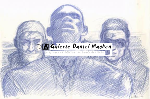 hommes - Didier Eberoni - Crayon de couleur sur papier - 1810