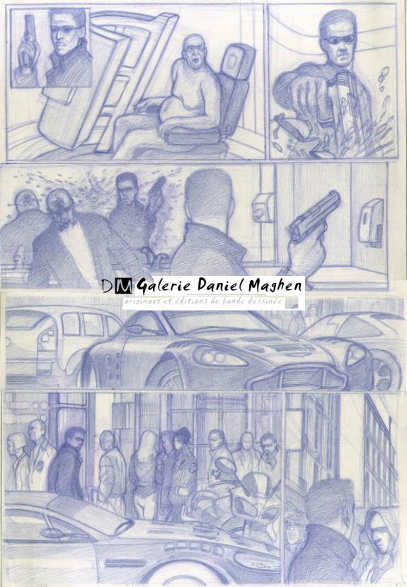 étude prépa p19 - Didier Eberoni - Crayon de couleur sur papier - 1818