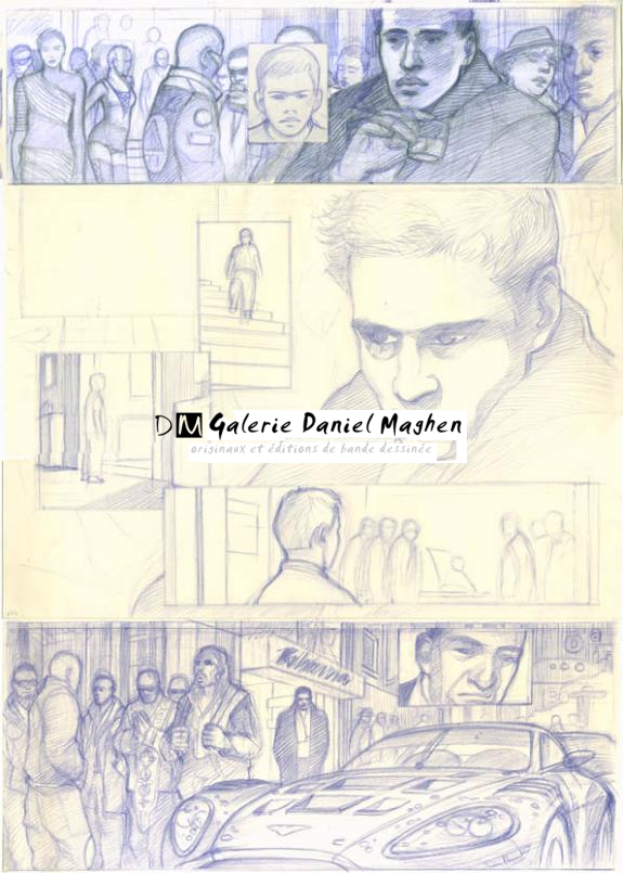 étude prépa p24 - Didier Eberoni - Crayon de couleur sur papier - 1820