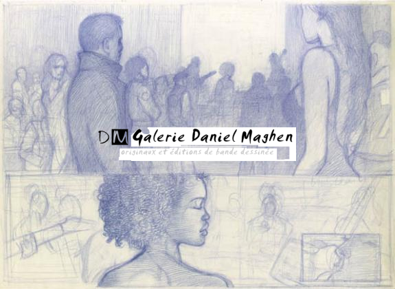 rose en concert - Didier Eberoni - Crayon de couleur sur papier - 1834